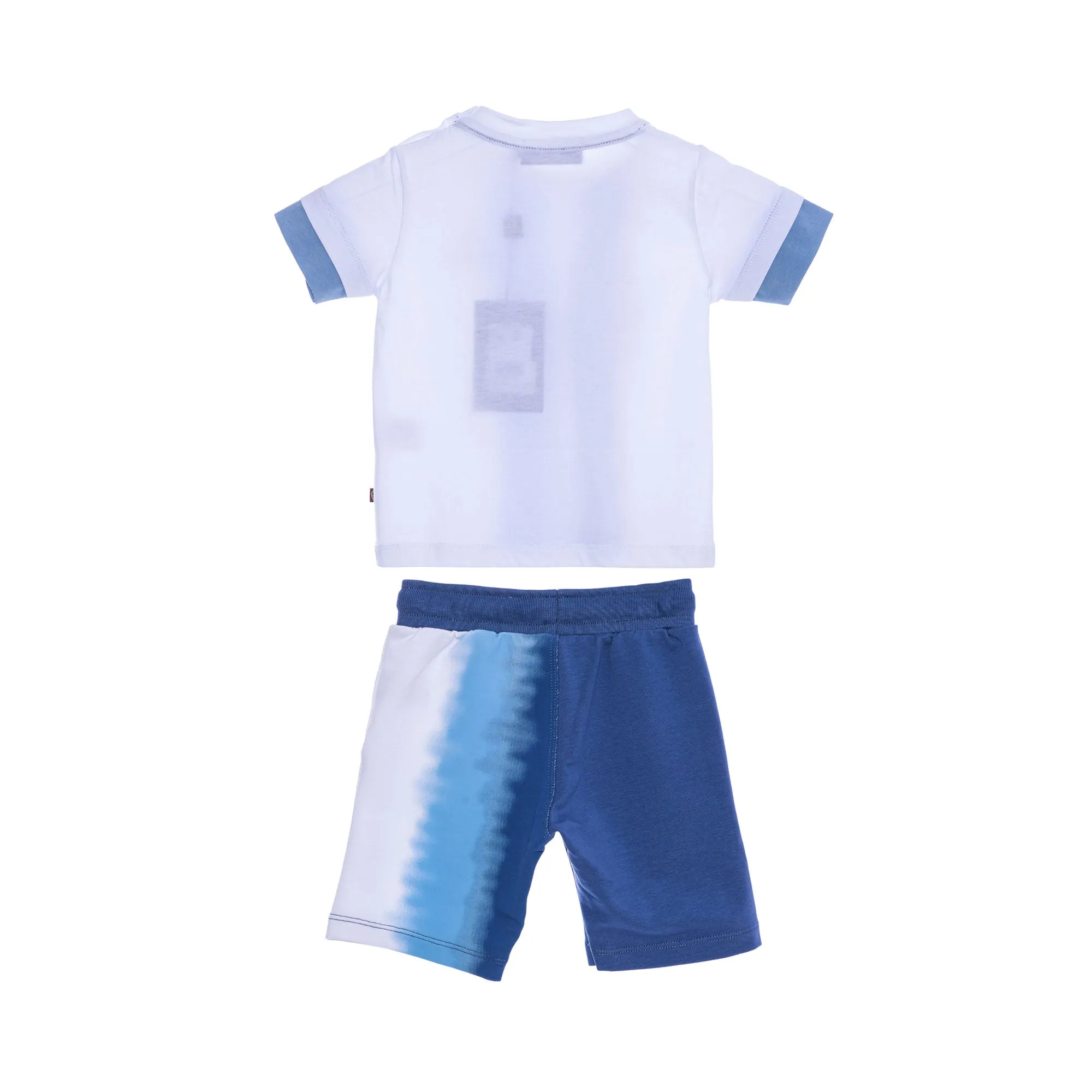 Aigner Kids Baby Boy's Blue Cotton Logo T-Shirt and Short Set