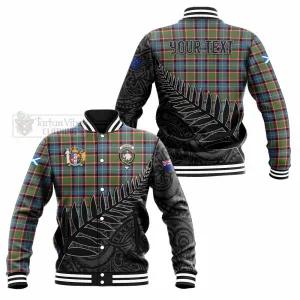 Aikenhead Crest Tartan Baseball Jacket with New Zealand Silver Fern Half Style