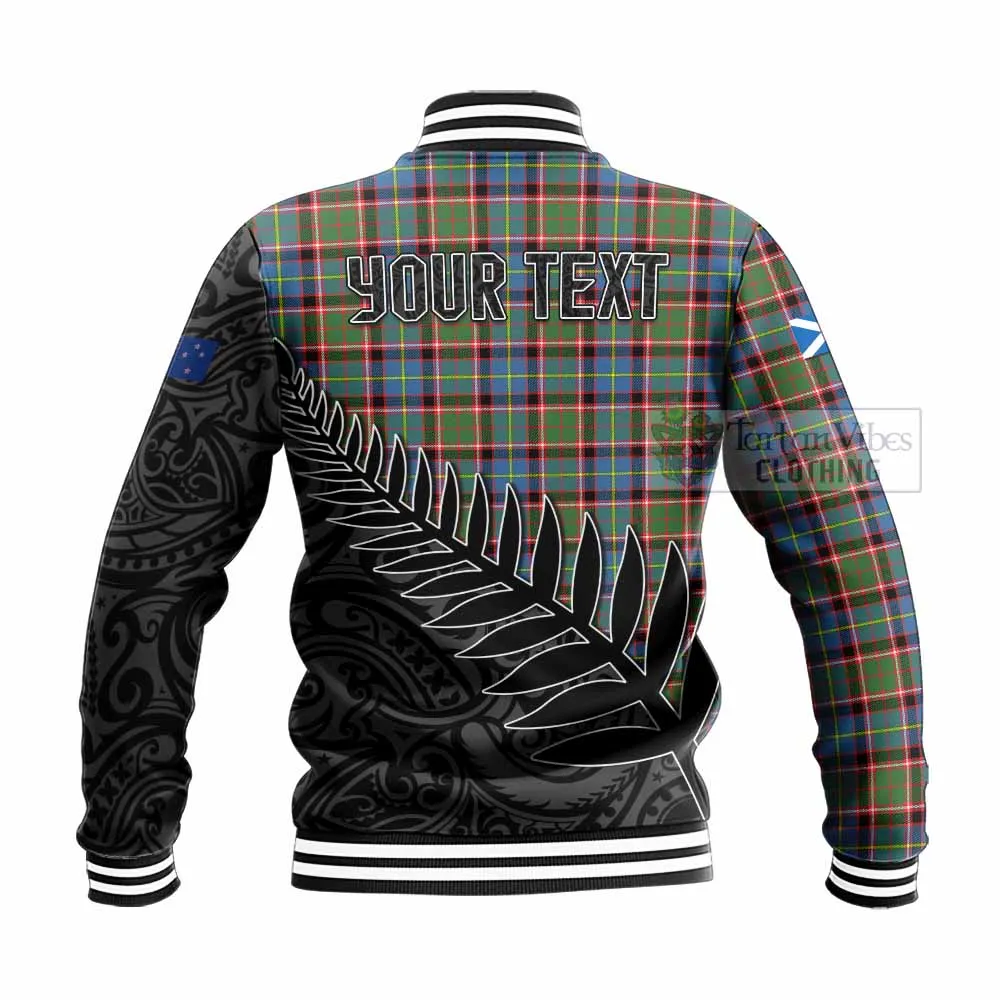 Aikenhead Crest Tartan Baseball Jacket with New Zealand Silver Fern Half Style