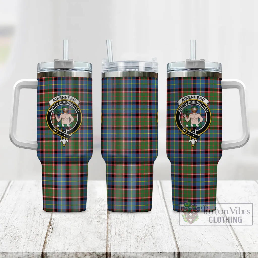 Aikenhead Tartan and Family Crest Tumbler with Handle