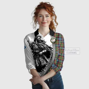 Aikenhead Tartan Clan Crest Women's Casual Shirt with Highlander Warrior Celtic Style