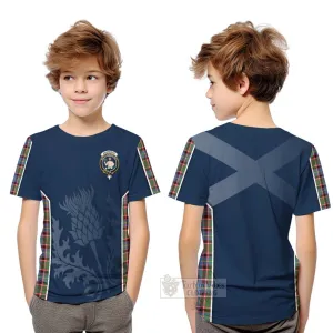 Aikenhead Tartan Kid T-Shirt with Family Crest and Scottish Thistle Vibes Sport Style