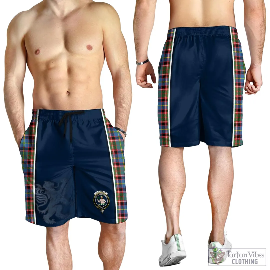 Aikenhead Tartan Men's Shorts with Family Crest and Lion Rampant Vibes Sport Style