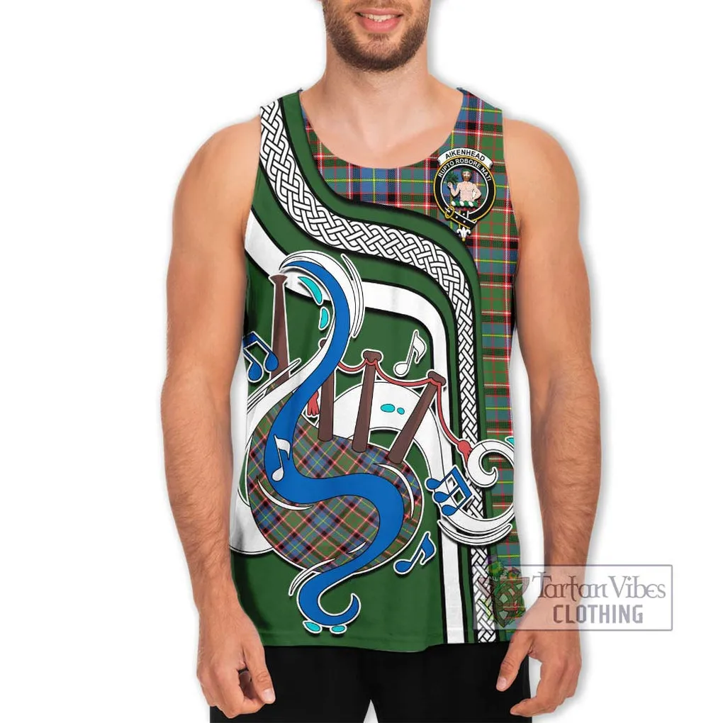 Aikenhead Tartan Men's Tank Top with Epic Bagpipe Style