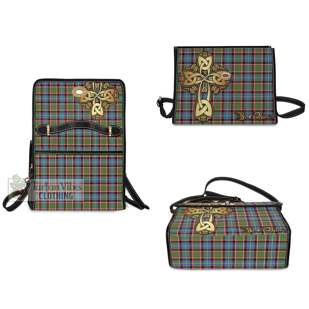 Aikenhead Tartan Waterproof Canvas Bag Golden Thistle Celtic Cross Style