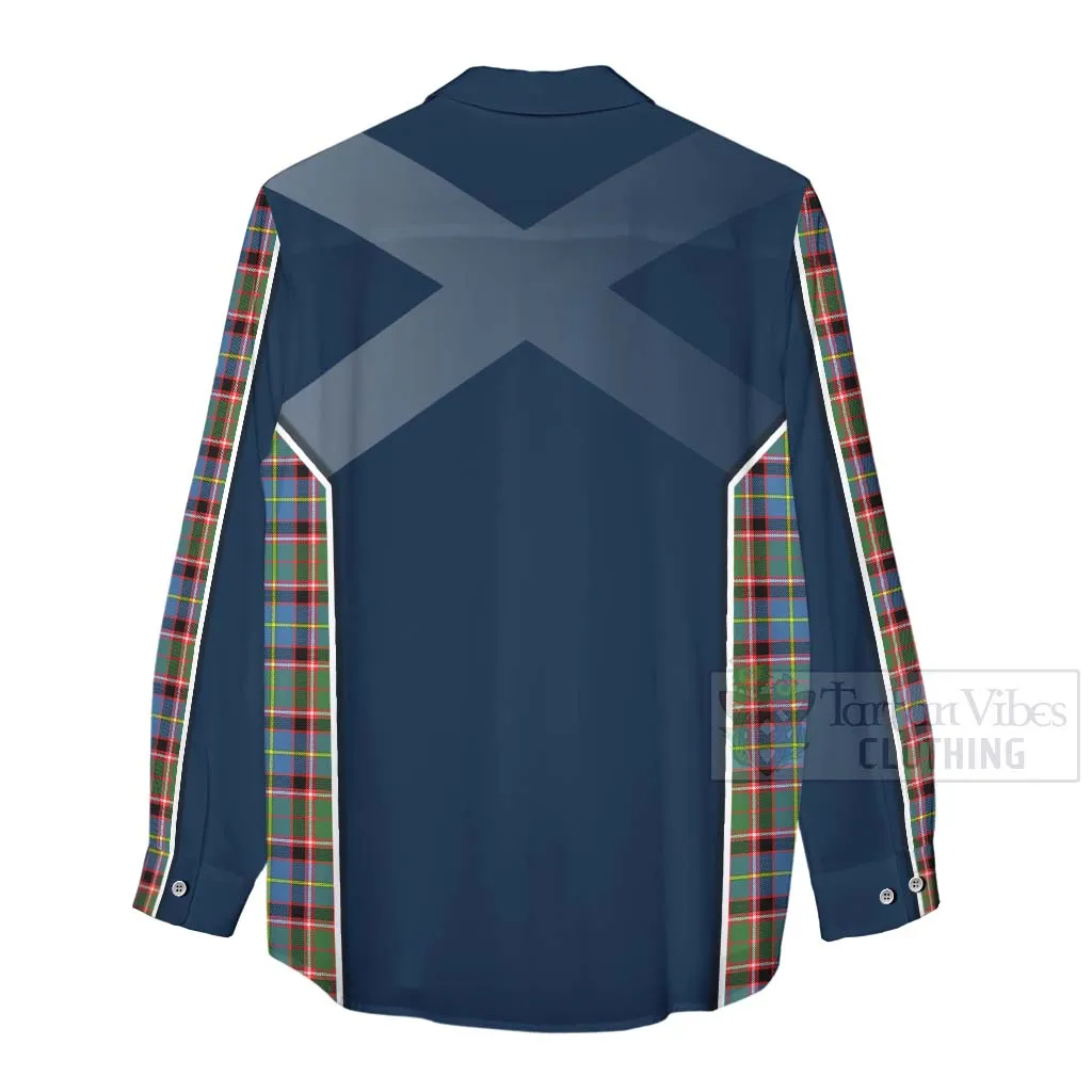 Aikenhead Tartan Women's Casual Shirt with Family Crest and Scottish Thistle Vibes Sport Style