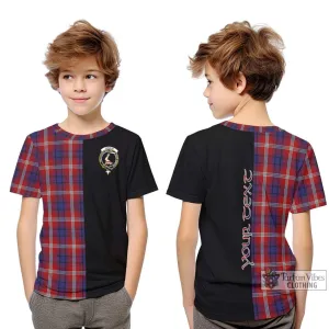 Ainslie Tartan Kid T-Shirt with Family Crest and Half Of Me Style