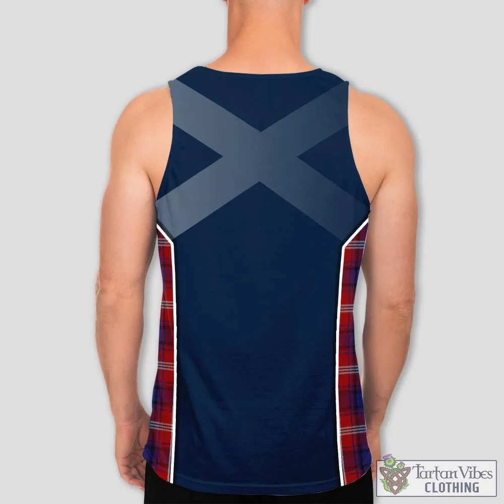 Ainslie Tartan Men's Tanks Top with Family Crest and Scottish Thistle Vibes Sport Style