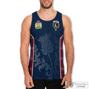 Ainslie Tartan Men's Tanks Top with Family Crest and Scottish Thistle Vibes Sport Style