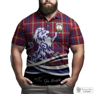 Ainslie Tartan Polo Shirt with Alba Gu Brath Regal Lion Emblem