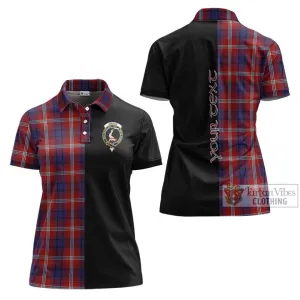 Ainslie Tartan Women's Polo Shirt with Family Crest and Half Of Me Style