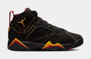 Air Jordan 7 Retro Citrus Grade School Lifestyle Shoes (Black/Red)