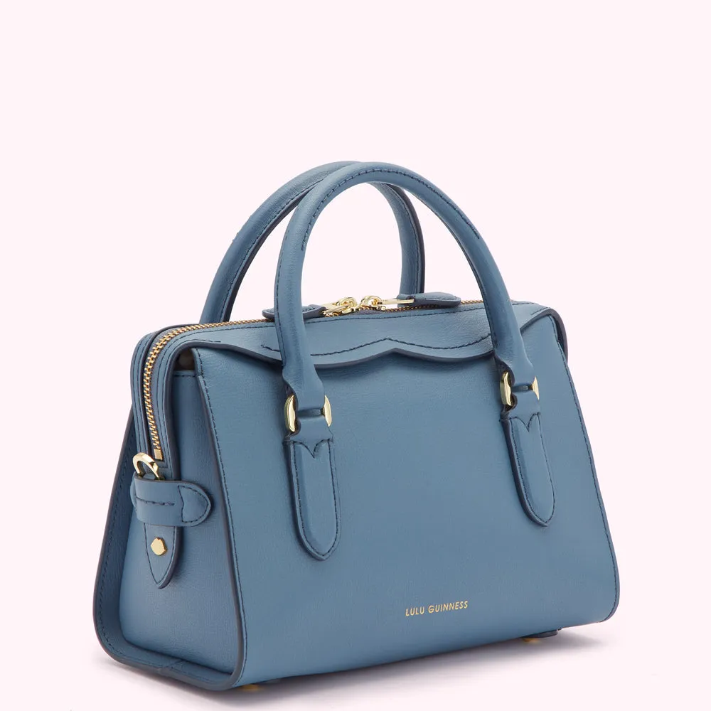 AIRFORCE BLUE LEATHER SMALL DYLAN HANDBAG