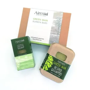 Airmid Green Man Beard Shampoo & Soap - Burren Bars Gift Set