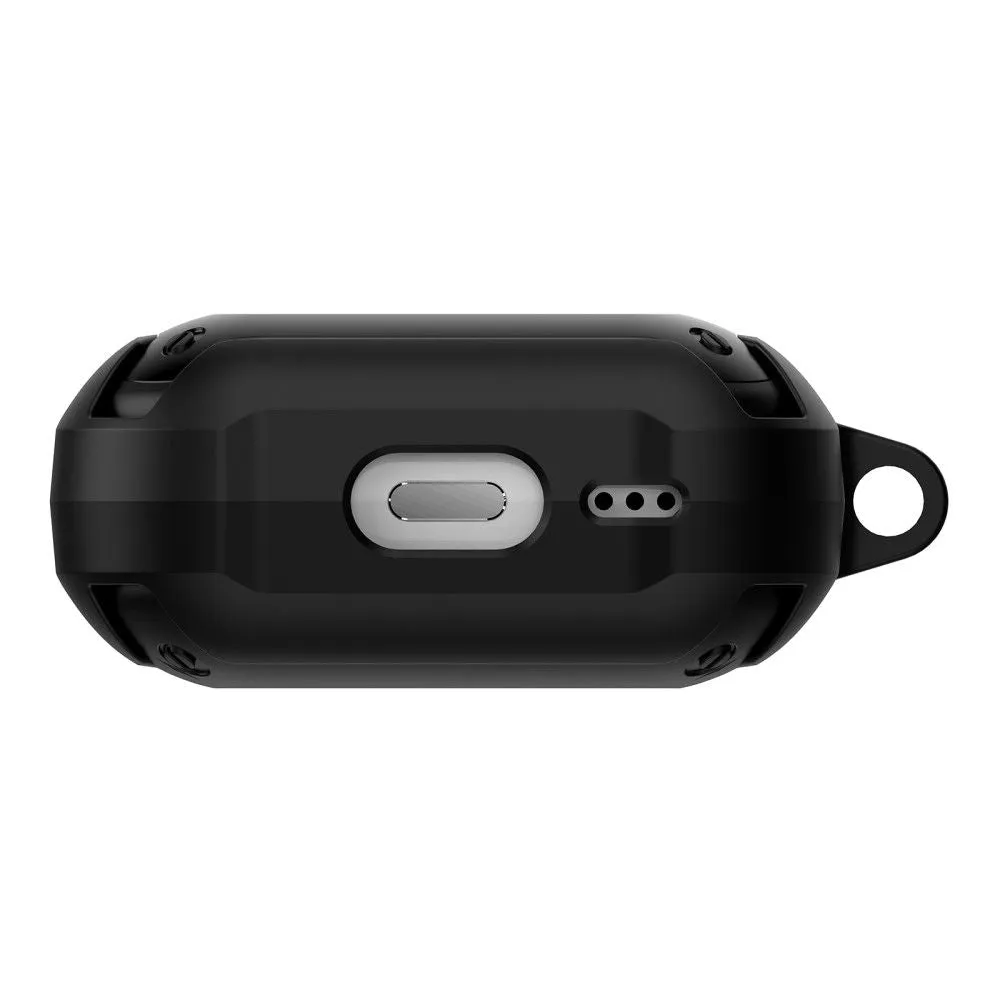 AirPods 3 armor TPU case with keychain - Black / Black