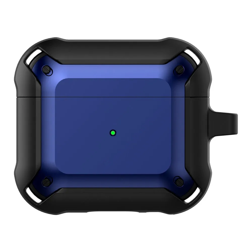 AirPods 3 armor TPU case with keychain - Black / Blue