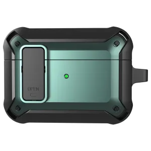 AirPods Pro snap-on lid design TPU case - Green / Black