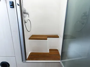 Airstream Teak Shower Bench for Sport Travel Trailers