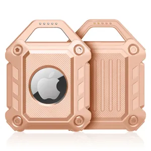 AirTags armor TPU cover with key chain - Pink