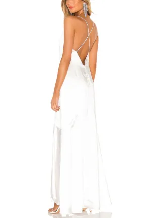 Aisle Satin Cross Back Wedding Dress