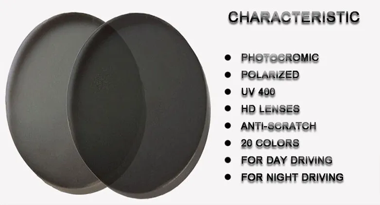 Aissuarvey Polarized Photochromic Single Vision Driving Lenses