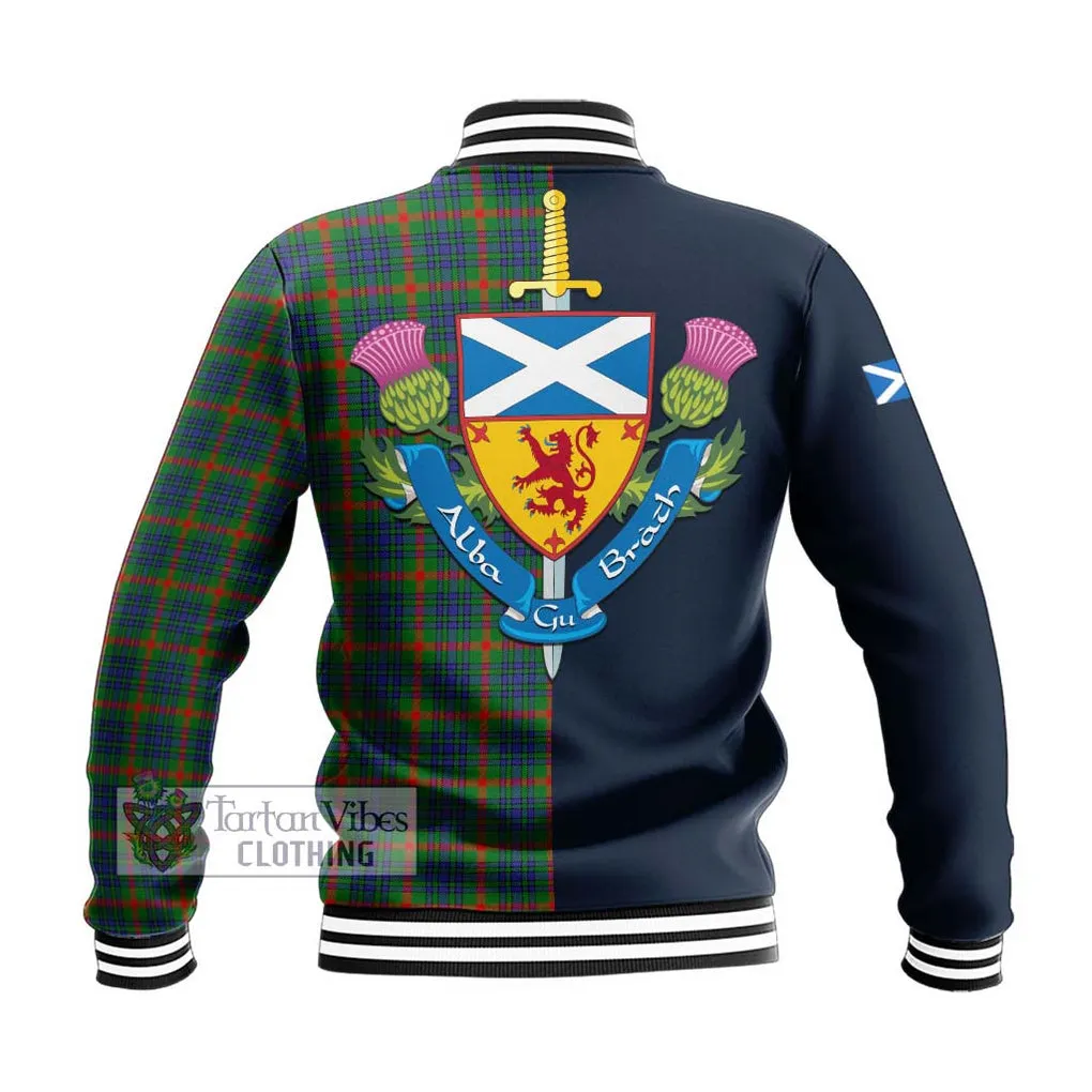 Aiton Tartan Baseball Jacket Alba with Scottish Lion Royal Arm Half Style