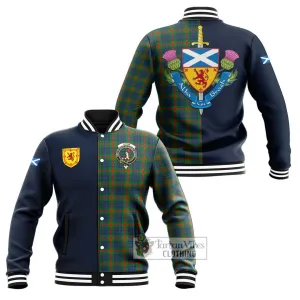 Aiton Tartan Baseball Jacket Alba with Scottish Lion Royal Arm Half Style