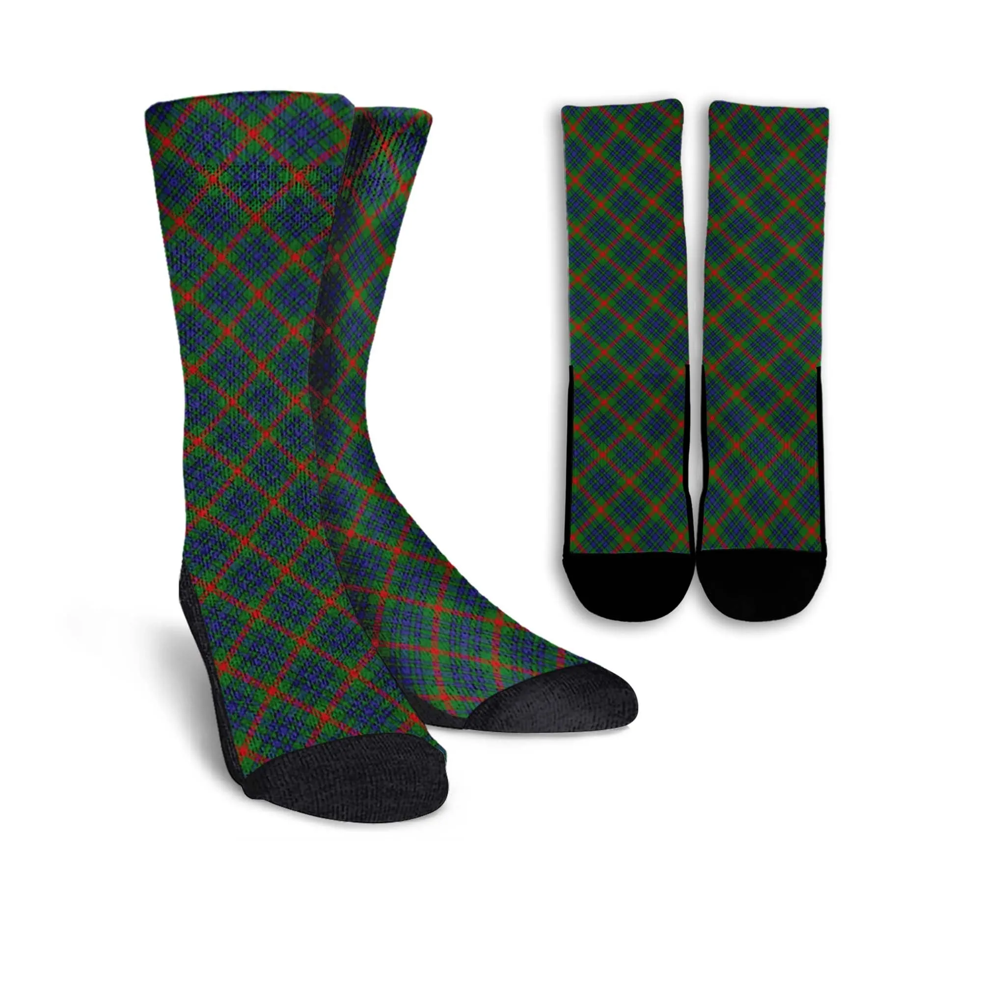 Aiton Tartan Crew Socks Cross Tartan Style