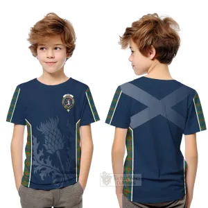 Aiton Tartan Kid T-Shirt with Family Crest and Scottish Thistle Vibes Sport Style