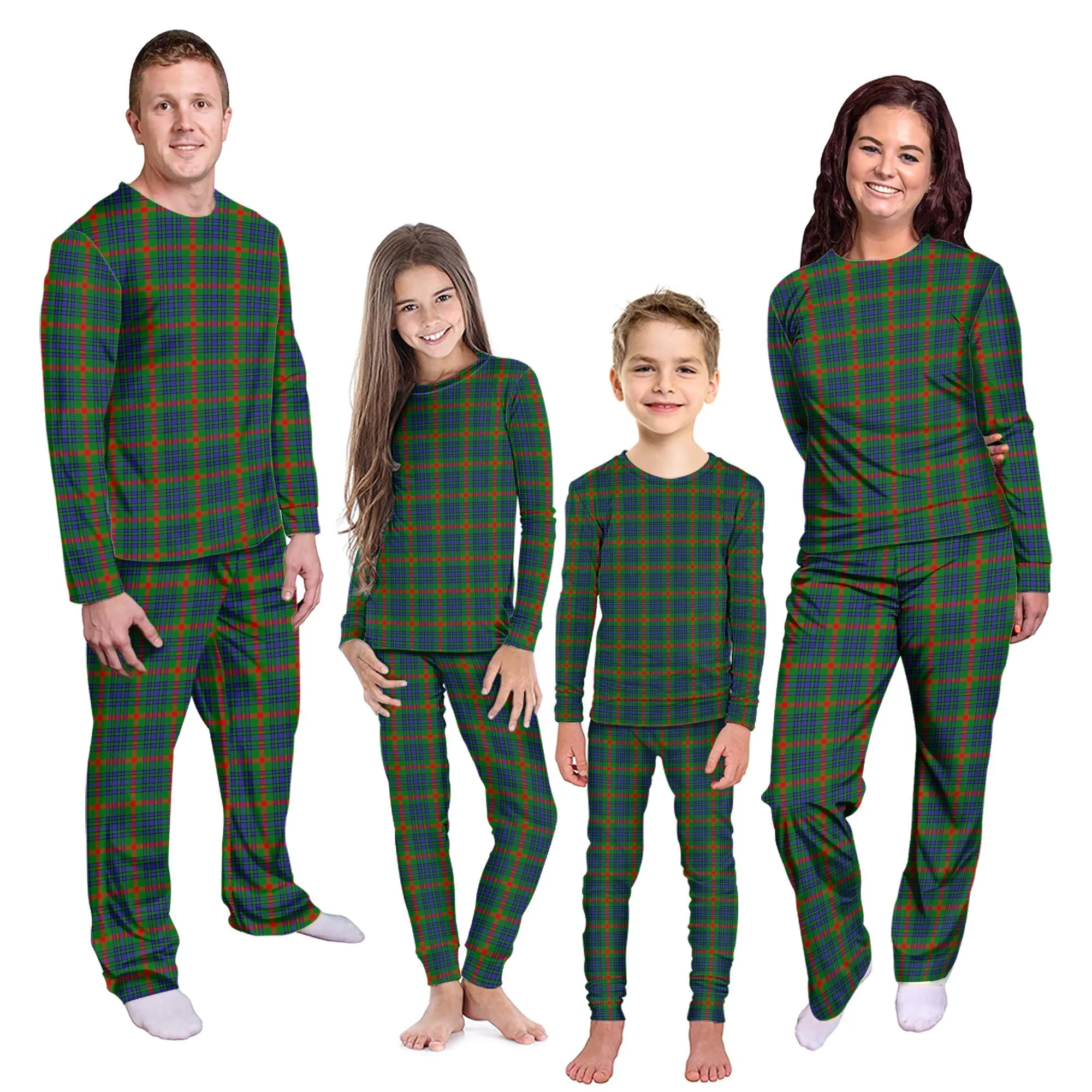 Aiton Tartan Pajamas Family Set