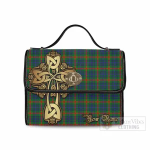 Aiton Tartan Waterproof Canvas Bag Golden Thistle Celtic Cross Style