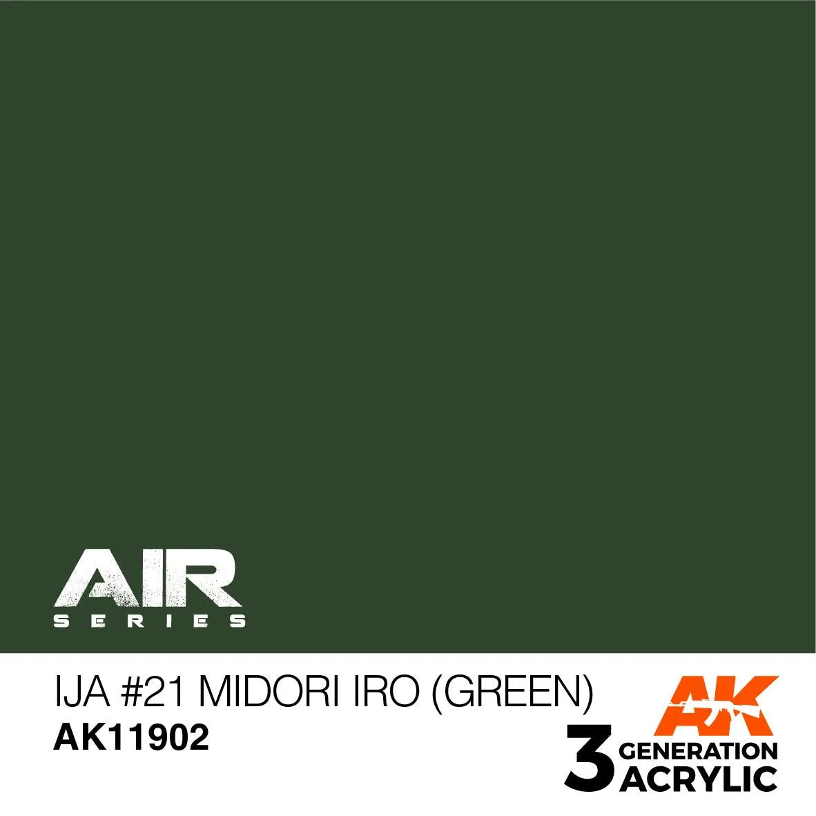 AK Interactive AK11902 3G Air IJA #21 Midori Iro (Green) Paint 17ml