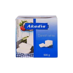 Akadia Danish White Cheese 500g – Perfect for Cheese Boards, Salads, & Gourmet Dishes