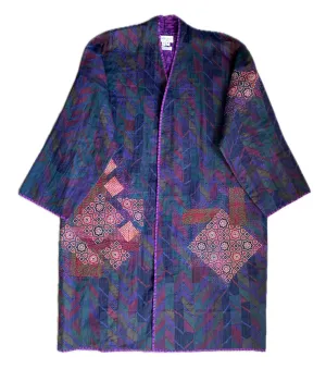 Akari superimposed embroidered  Kimono Style Jacket