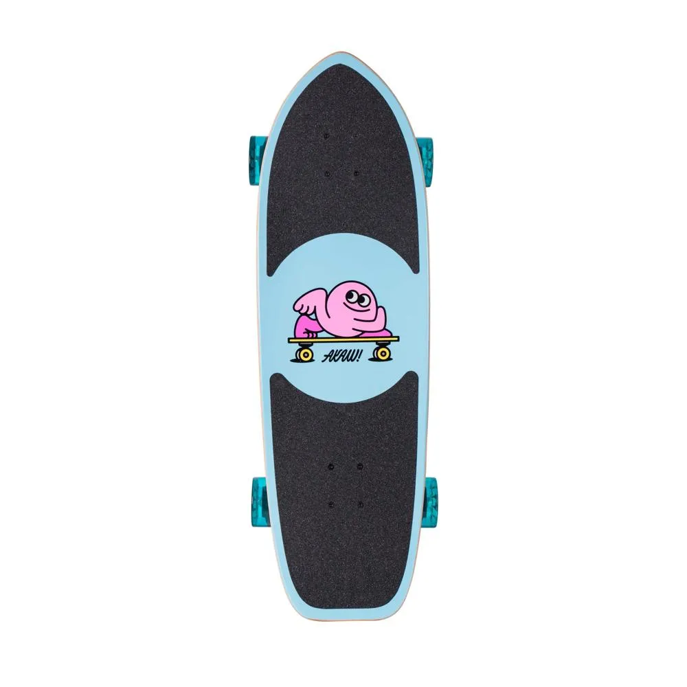 AKAW! Concrete Wave Pink 31" Surfskate Longboard