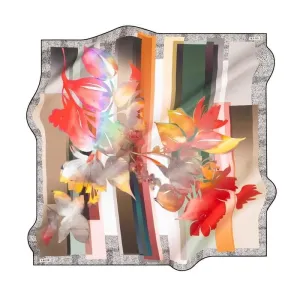 Aker Autumn Bloom Silk Scarf No. 11