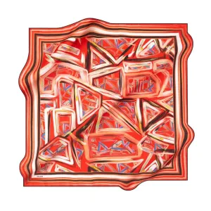 Aker Avant-Garde Geometric Silk Scarf No. 12