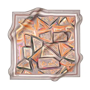 Aker Avant-Garde Geometric Silk Scarf No. 71