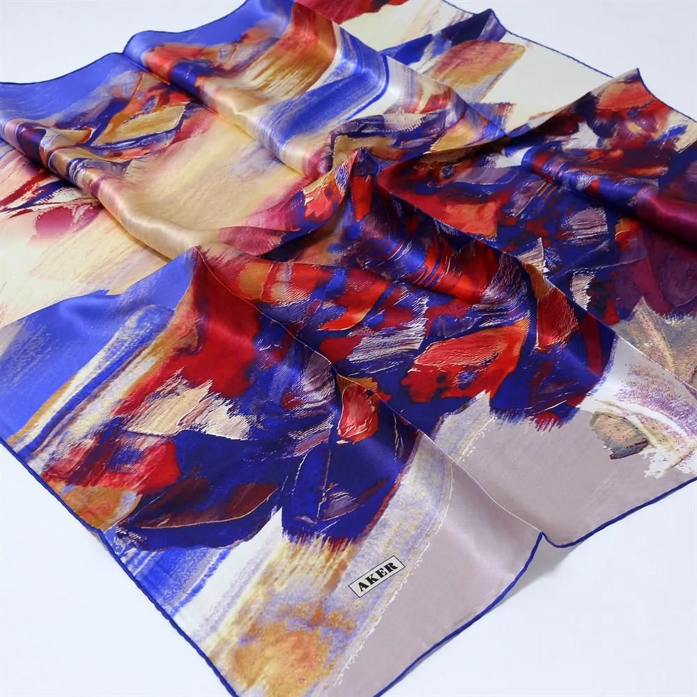 Aker Designer Silk Scarf Verdi No. 21