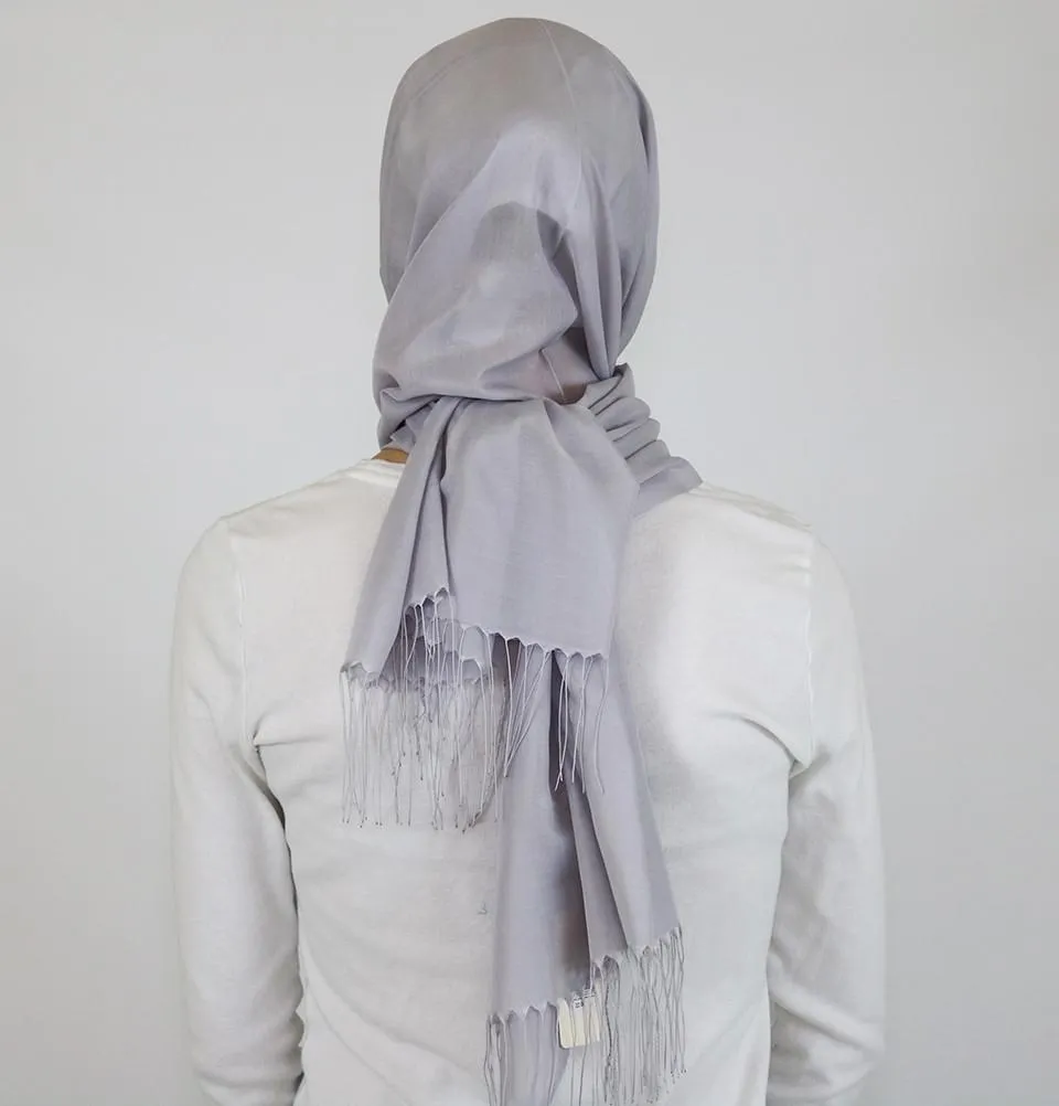 Aker Ince Hijab Shawl #371 Light Grey