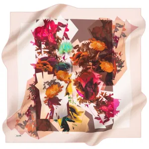 Aker Mae Floral Silk Scarf No. 91