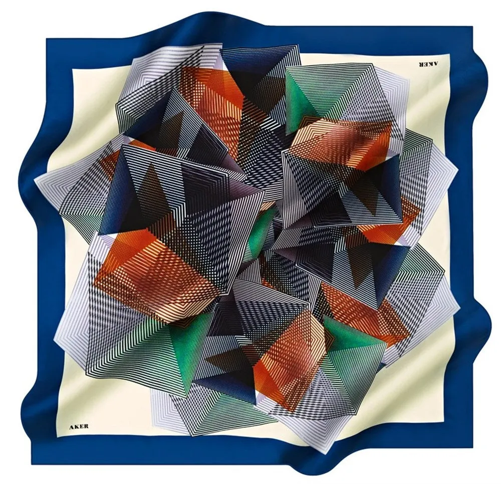 Aker Mila Fashion Silk Scarf No. 22