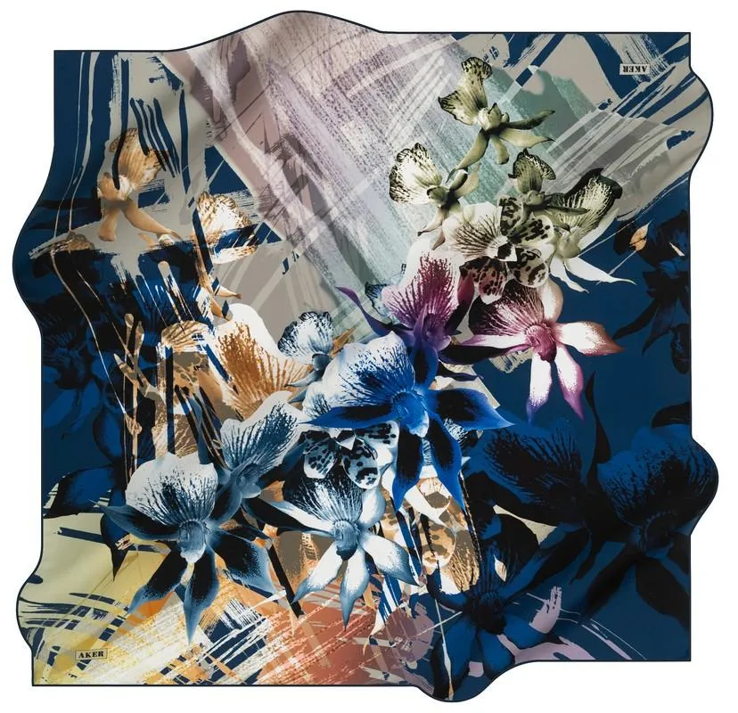 Aker Orchid Silk Twill Scarf No. 22