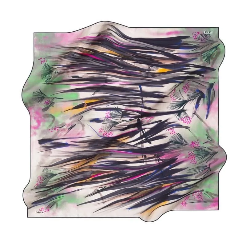 Aker Serene Blossom Silk Scarf No. 22