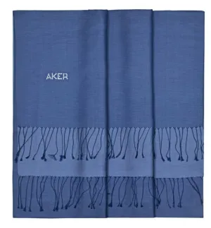 Aker Women Bi-Color Silk Shawl - Catalina Blue