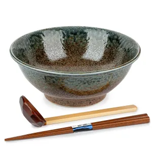 Aki Ceramic Japanese Ramen Bowl Gift Set