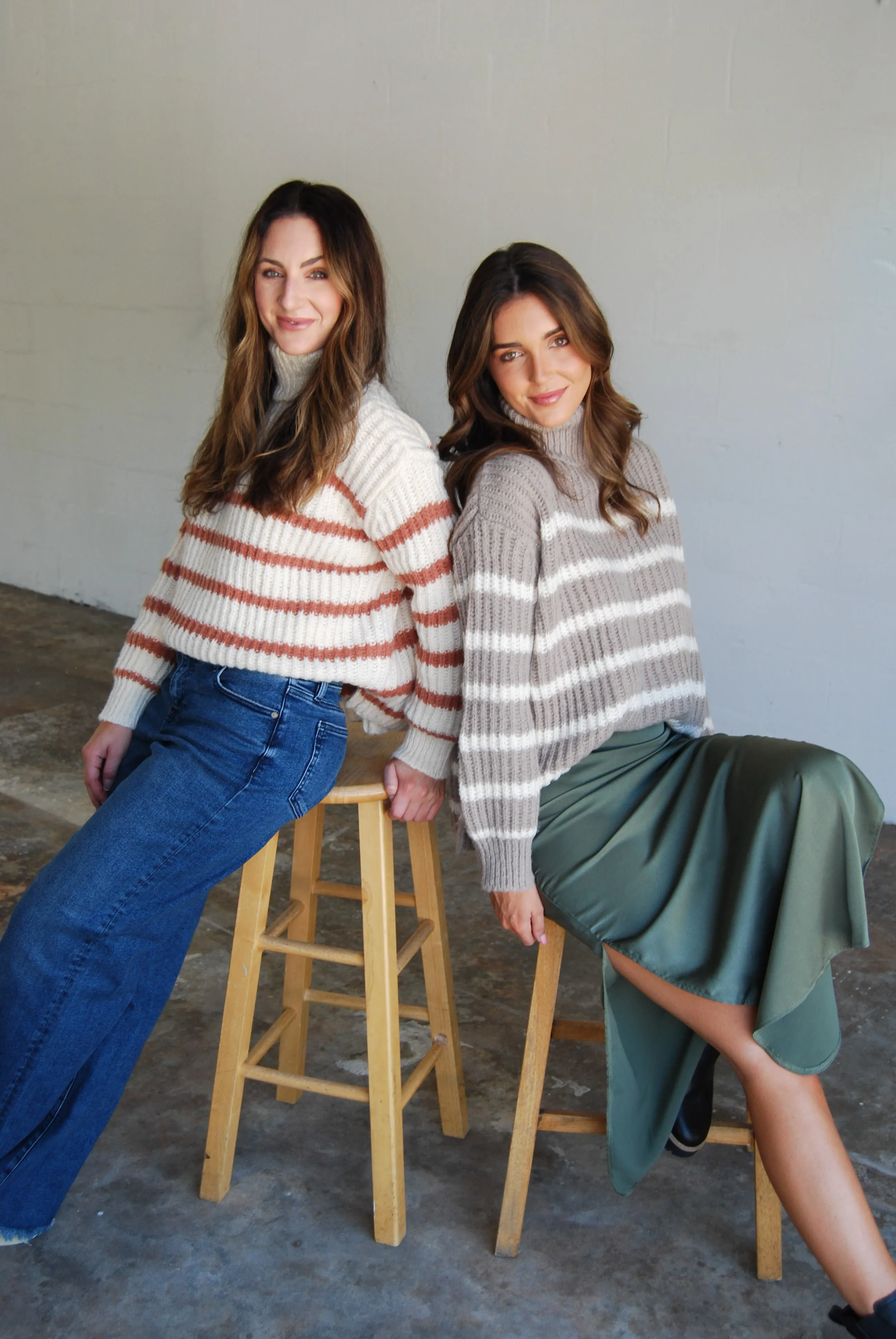 Aki Turtleneck Striped Sweater