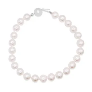 Akoya Cultured Pearl Bracelet - 18ct White Gold Ball Clasp