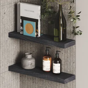 Aksel Black Ash Floating Shelf