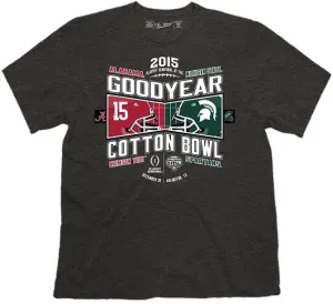 Alabama Crimson Tide Michigan State Spartans 2015 Cotton Bowl Gray T-Shirt